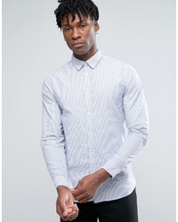 Camicia elegante a righe verticali bianca di Selected