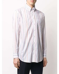 Camicia elegante a righe verticali bianca di Etro