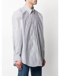 Camicia elegante a righe verticali bianca di Acne Studios