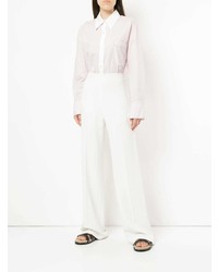 Camicia elegante a righe verticali bianca di Sonia Rykiel