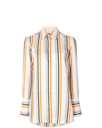 Camicia elegante a righe verticali bianca di Victoria Victoria Beckham