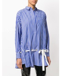 Camicia elegante a righe verticali blu di Sacai
