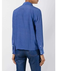 Camicia elegante a righe verticali blu di A.P.C.