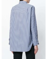 Camicia elegante a righe verticali blu di Woolrich