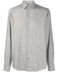 Camicia elegante a righe verticali grigia di BOSS