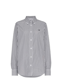 Camicia elegante a righe verticali nera e bianca di Calvin Klein Jeans Est. 1978