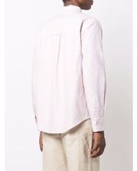 Camicia elegante a righe verticali rosa di Ami Paris