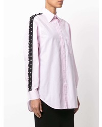 Camicia elegante a righe verticali rosa di N°21