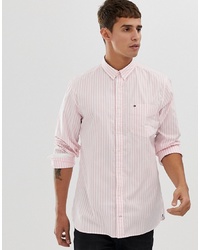 Camicia elegante a righe verticali rosa di Tommy Hilfiger
