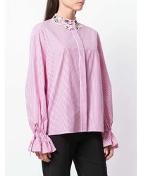 Camicia elegante a righe verticali rosa di Vivetta
