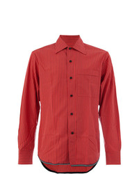 Camicia elegante a righe verticali rossa di Lanvin
