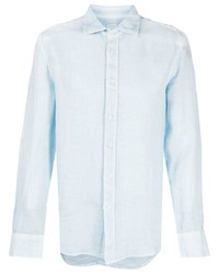 Camicia elegante azzurra di 120% Lino