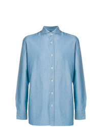 Camicia elegante azzurra di Borrelli
