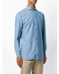 Camicia elegante azzurra di Borrelli