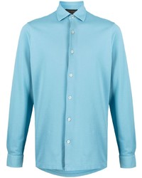 Camicia elegante azzurra di Dell'oglio
