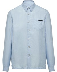 Camicia elegante azzurra di Prada