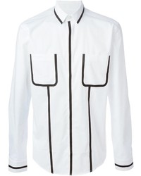 Camicia elegante bianca e nera di Les Hommes