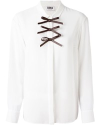 Camicia elegante bianca e nera di Sonia Rykiel