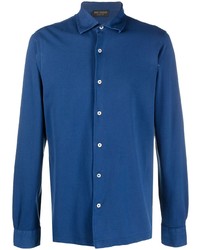 Camicia elegante blu scuro di Dell'oglio