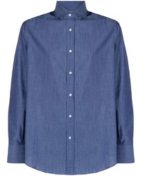 Camicia elegante blu di Brunello Cucinelli