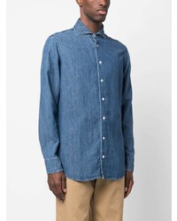 Camicia elegante blu di Lardini