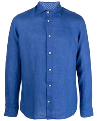 Camicia elegante blu di Drumohr