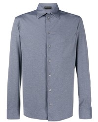 Camicia elegante blu di Emporio Armani