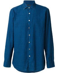 Camicia elegante blu di Lardini
