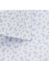 Camicia elegante con stampa cachemire azzurra di Etro