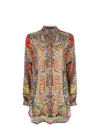 Camicia elegante con stampa cachemire multicolore di Etro