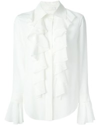 Camicia elegante con volant bianca di Chloé