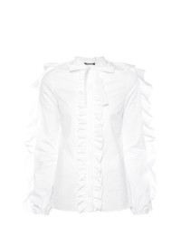 Camicia elegante con volant bianca di Giambattista Valli