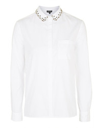 Camicia elegante decorata bianca