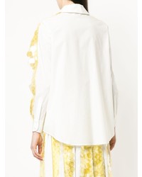Camicia elegante decorata bianca di Huishan Zhang