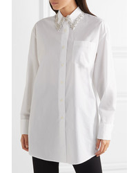 Camicia elegante decorata bianca di Prada
