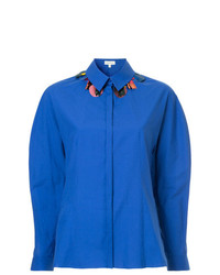 Camicia elegante decorata blu di DELPOZO