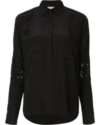 Camicia elegante decorata nera