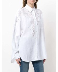 Camicia elegante di pizzo bianca di Ermanno Scervino