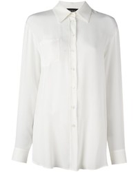 Camicia elegante di seta bianca
