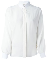 Camicia elegante di seta bianca di Lanvin