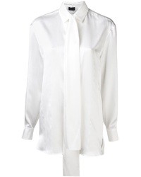 Camicia elegante di seta bianca di Lanvin
