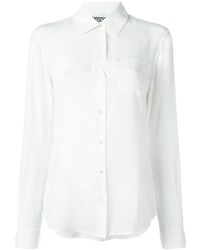 Camicia elegante di seta bianca di Moschino