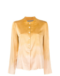 Camicia elegante di seta dorata