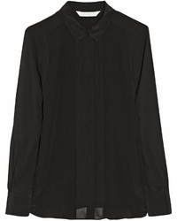 Camicia elegante di seta nera