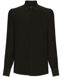 Camicia elegante di seta nera di Dolce & Gabbana