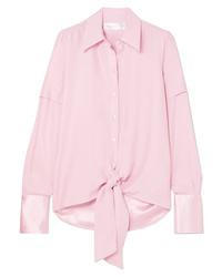 Camicia elegante di seta rosa di Victoria Victoria Beckham