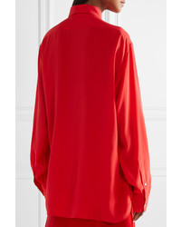 Camicia elegante di seta rossa di The Row