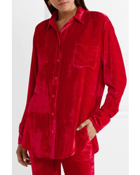Camicia elegante di seta rossa di Sies Marjan