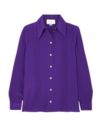 Camicia elegante di seta viola