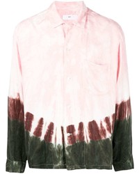 Camicia elegante effetto tie-dye rosa di Toga